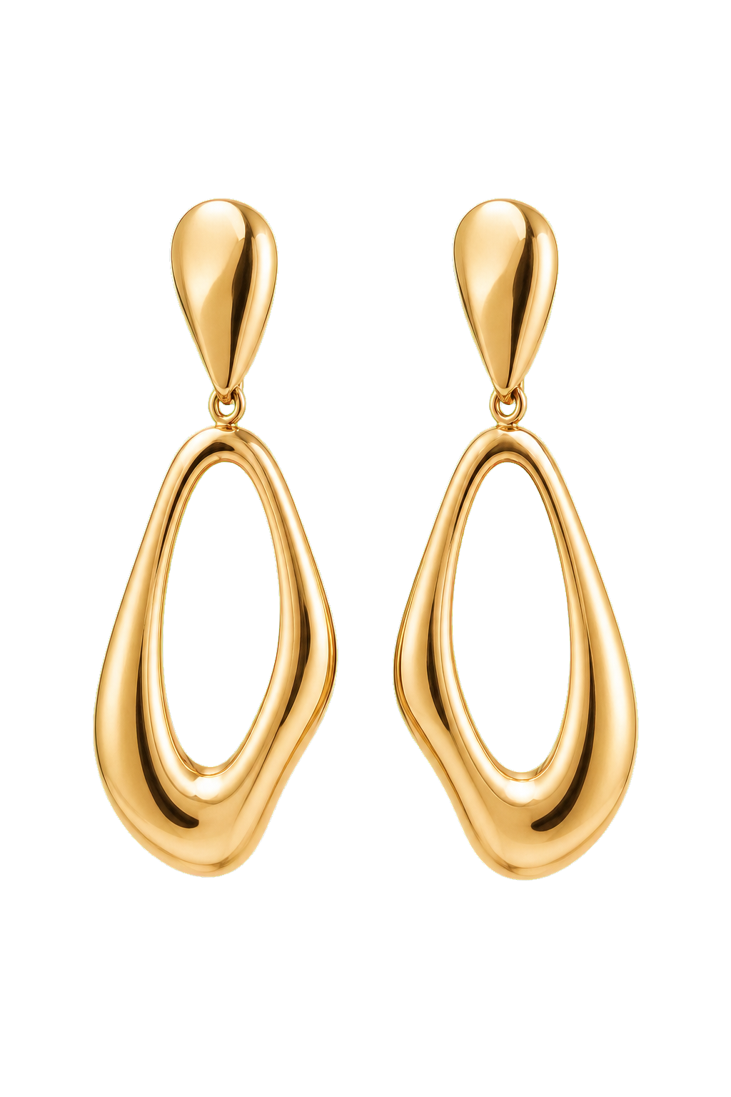 Gilded drop earrings